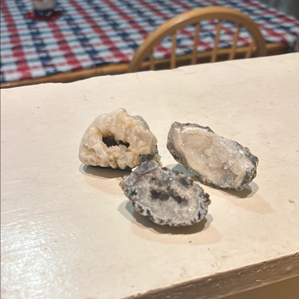 Natural Geode Crystal Trio
